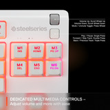 SteelSeries Apex 3 TKL RGB gaming toetsenbord Wit, US lay-out (QWERTY), SteelSeries Whisper-Quiet, 80% (TKL)	