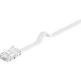 goobay Cat.6 netwerkkabel Wit, 5 meter, U/UTP, RJ-45, Platte kabel