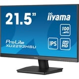 iiyama ProLite XU2293HSU-B7 21.5" monitor Zwart, 100 Hz, HDMI, DisplayPort, Audio, USB