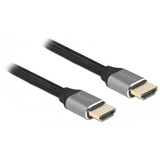 DeLOCK Ultra High Speed HDMI kabel Grijs, 0,5 meter, 8K 60Hz, 48 Gbps