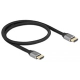 DeLOCK Ultra High Speed HDMI kabel Grijs, 0,5 meter, 8K 60Hz, 48 Gbps