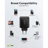 goobay 65W GaN USB-C PD Dual Fast Charger Zwart