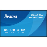iiyama ProLite LH6564UHS-B1AG 65" 4K Ultra HD Public Display Zwart, HDMI, LAN, WiFi, Audio, USB, Android 14