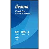 iiyama ProLite LH6564UHS-B1AG 65" 4K Ultra HD Public Display Zwart, HDMI, LAN, WiFi, Audio, USB, Android 14