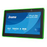 iiyama ProLite TW1625LASC-B3PNR 15.6" touchscreen monitor Zwart (mat), 2x USB-A, USB-C, Wi-Fi 6, BT, RJ-45