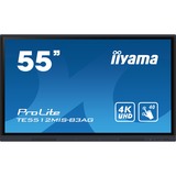 iiyama Prolite TE5512MIS-B3AG 55" 4K Ultra HD Public Display Zwart, 4K UHD, Touch, WiFi, VGA, HDMI, USB-C, LAN, Audio