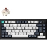 Keychron Q1 Max-M3 QMK, toetsenbord Zwart, BE Lay-out, Gateron Jupiter Brown, RGB leds, 75%, Hot-swappable, Bluetooth, 2.4GHz