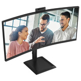 AOC CU34E4CW 34" Curved UltraWide monitor Zwart, 2x HDMI, DisplayPort, 4x USB-A, 2x USB-C, RJ-45