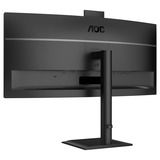 AOC CU34E4CW 34" Curved UltraWide monitor Zwart, 2x HDMI, DisplayPort, 4x USB-A, 2x USB-C, RJ-45
