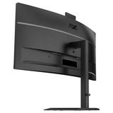 AOC CU34E4CW 34" Curved UltraWide monitor Zwart, 2x HDMI, DisplayPort, 4x USB-A, 2x USB-C, RJ-45