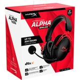 HyperX Cloud Alpha Wireless over-ear gaming headset Zwart/rood