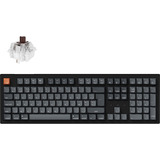 Keychron K10 Max-H1Z, toetsenbord Zwart/grijs, BE Lay-out, Keychron Super Brown, RGB leds, Hot-swappable, Bluetooth, 2.4GHz