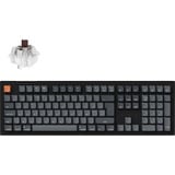 Keychron K10 Max, toetsenbord Zwart/grijs, BE Lay-out, Keychron Super Brown, RGB leds, Hot-swappable, Bluetooth, 2.4GHz
