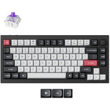 Keychron Q1 HE-H1Z QMK, toetsenbord Zwart, DE lay-out, Gateron Double-Rail Magnetic Nebula, RGB leds, 75%, Hot-swappable, Bluetooth, 2.4GHz
