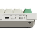 Keychron Q6 Max-P4Z QMK, toetsenbord Wit, BE Lay-out, Gateron Jupiter Banana, RGB leds, Hot-swappable, Bluetooth, 2.4GHz