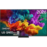 LG QNED87 evo AI 75" Ultra HD QNED-tv Zwart, 4x HDMI, 2x USB, Optisch, Bluetooth, LAN, WLAN, CI+, HDR10, Dolby Vision