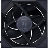 Lian Li UNI FAN TL 140 LCD Reverse Blade RGB case fan Zwart, 140 x 144 x 28 mm