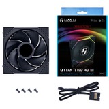 Lian Li UNI FAN TL 140 LCD Reverse Blade RGB case fan Zwart, 140 x 144 x 28 mm