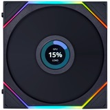 Lian Li UNI FAN TL 140 LCD Reverse RGB case fan Zwart, 140 x 144 x 28 mm