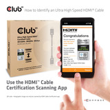Club 3D Gecertificeerde Ultra High Speed HDMI 2.1 kabel Zwart, 5 meter, 8K
