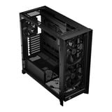Corsair FRAME 5000D WOOD RS midi tower behuizing Zwart/houtkleur | 3x USB-C | Tempered Glass