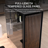 Corsair FRAME 5000D WOOD RS midi tower behuizing Zwart/houtkleur | 3x USB-C | Tempered Glass