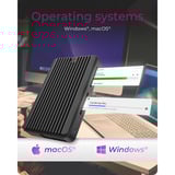 ICY BOX IB-CR602M-C31 externe behuizing Zwart