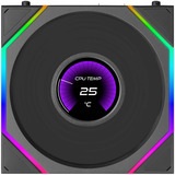 Lian Li UNI FAN TL LCD FLEX 120 Wireless RGB case fan Zwart, 124 x 120 x 28 mm, PWM