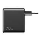 Sitecom 70W GaN Power Delivery wandoplader met led-scherm Zwart
