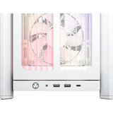 Corsair FRAME 4000X RS midi tower behuizing Wit | 2x USB-A | 1x USB-C | RGB | Tempered Glass