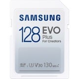 SAMSUNG EVO Plus SDHC 128 GB (2021) geheugenkaart Wit, MB-SC128K/EU, Class 10