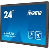 iiyama ProLite T2455MSC-B1 24" touchscreen monitor Zwart (mat), Touch, HDMI, DisplayPort, USB, Audio, webcam