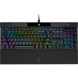 Corsair K70 RGB PRO, gaming toetsenbord Zwart, US lay-out, Cherry MX RGB Red, RGB leds, PBT double-shot