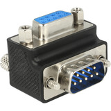 DeLOCK VGA hoekadapter 9-pin male > female Zwart, 90°