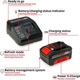 Einhell Power X-Change Starter-Kit 18V 4Ah oplader Zwart/rood, Accu en oplader inbegrepen