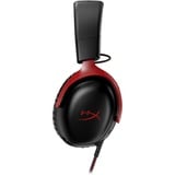 HyperX Cloud III over-ear gaming headset Zwart/rood, Pc, PS5, PS4, Xbox Series X|S, Xbox One, Nintendo Switch