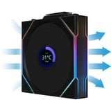 Lian Li UNI FAN TL 120 LCD Wireless RGB case fan Zwart, 120 x 124 x 28 mm, PWM, 1x 9-pin USB