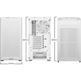 be quiet! PURE BASE 501 Airflow Window midi tower behuizing Wit | 2x USB-A | 1x USB-C | Tempered Glass