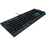 Corsair K70 PRO RGB mechanisch gaming toetsenbord Zwart, BE lay-out (AZERTY), Cherry MX RGB Red, 100%, Double-shot PBT