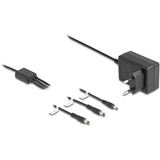 DeLOCK Externe 5 V stroomvoorziening Zwart, 3 DC-connectoren, 1,8 meter