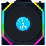 Lian Li UNI FAN SL120 LCD Wireless Reverse Blade RGB case fan Zwart, 120 x 124.5 x 28 mm, PWM