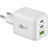 goobay 65W GaN USB-C PD Nano Multiport snellader Wit, 2x USB-C, 1x USB-A