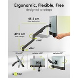 goobay Dual Monitor Mount, 17 tot 32 inch monitorarm Zwart