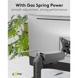 goobay Dual Monitor Mount, 17 tot 32 inch monitorarm Zwart