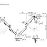 goobay Dual Monitor Mount, 17 tot 32 inch monitorarm Zwart