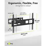 goobay TV Wall Mount Basic FULLMOTION (L) monitorarm Zwart