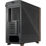 Fractal Design Summit Black TG midi tower behuizing Zwart/houtkleur | 2x USB-A | 1x USB-C | Tempered Glass