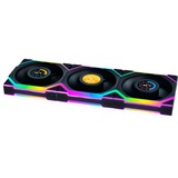 Lian Li UNI FAN SL120 LCD Wireless Reverse Blade RGB case fans Zwart, 3 stuks, 120 x 124.5 x 28 mm, PWM