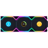 Lian Li UNI FAN SL120 LCD Wireless Reverse Blade RGB case fans Zwart, 3 stuks, 120 x 124.5 x 28 mm, PWM