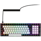 Sharkoon SKILLER SGK50 S2 RGB mechanisch gaming toetsenbord Wit, BE lay-out (AZERTY), Gateron Brown, 96%, Hot-swappable